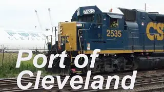 CSX Railroad Moving Cars to Port of Cleveland Siding