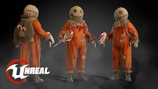Animated Low poly Game Ready HORROR BOY  /3D