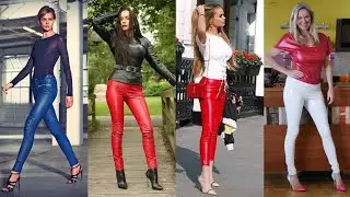 Incredible and glossy leather legging designs ideas 2022//skin tight leather pants#leather