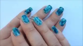 Saran Wrap (Plastic Wrap) Nail Art Tutorial | Easy Marble Nail Art