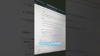 sentry crash report in flutter #flutter #flutterwidgets