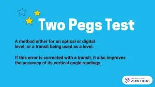Conduct Two Peg Test and Reciprocal Levelling