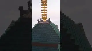Last Roof and Interiors - Building Ecruteak's Bell Tower pt.3 #minecraft #minecraftshorts #pokemon