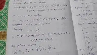Multi-variable optimization with equality constraints || Legrange's multipliers method || part-3