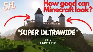 Playing Minecraft on my Super Ultrawide 5K Monitor!! (32:9) (5120&times;1440)