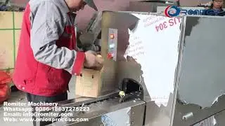M&aacute;quina peladora y cortadora de ra&iacute;ces de cebolla de 25 mm para clientes de Malasia