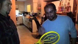 shocked by very powerful electric fly swatter