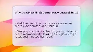 Why Do WNBA Finals Games Have Unusual Stats? - Womens Hoops Hub