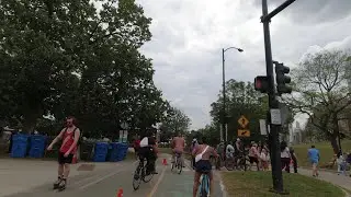 Scootering & Biking on Lake Shore Drive Before & After The 2021 Chicago Air Show (8/21/21) - 4K