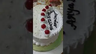 white forest cake design