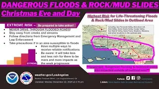 EAS Compilation: High Risk Day for Flash Flooding in Los Angeles, Multiple Flash Flood Warnings