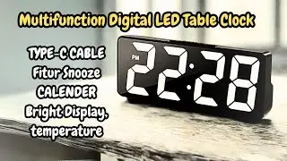 Review Jam Meja LED Digital Multifungsi, Alarm Clock dengan USB-C