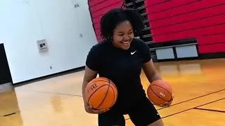 #5 TaMya Rucker Guard for the Lady Saints of Calhoun County