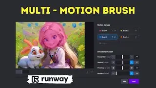Runway motion brush Tutorial - How to use Multi Motion Brush on Runway ML