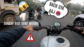 Bach Gya aaj sunday ride with friends #bike #rider  #viralvideo #tranding #crash