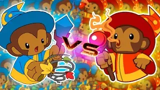 Bloons TD Battle | MONKEY WIZARD CHALLENGE - Which Is The Strongest Apprentice Monkey?