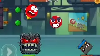 Red Bounce Ball Escape All Bosses || Red Bounce Ball Escape Level 52 (Android iOS) || Bouncy