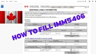 How to complete IMM5406 - Additional family information form for Canada