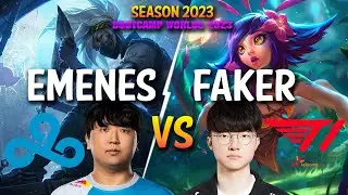 C9 EMENES vs T1 Faker - EMENES AKALI vs Faker NEEKO Mid - Patch 13.18 KR Ranked