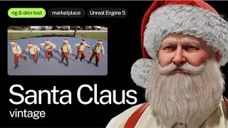 Vintage 3D Santa animations for sell on marketplace - preview