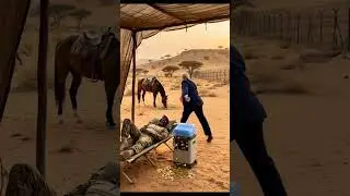 Trump Gold Mining and Ibrahim Traore Sleeping in Desert 🏜 Funny 😁