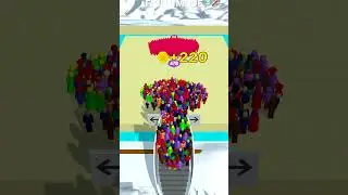 Escalators Game Fight Mode #2 Crowd War VICTORY! 🏆🔥 #shorts #funny