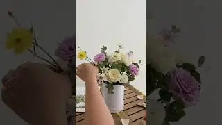 Round flower box arrangements.