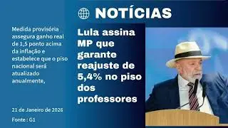 Lula assina MP que garante reajuste de 5,4% no piso dos professores