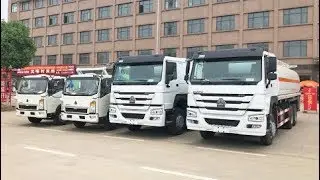 Dispatch to Mongolia - SINOTRUCK brand Skip Loader Truck and Refuel Tank Truck