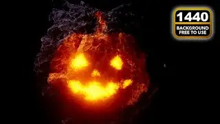 👻 Digital Pumpkin Glow &ndash; 1440p Halloween Loop (Free to Use Background)