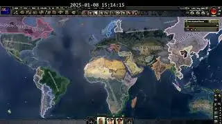 Heart of Iron IV Time lapse simulation. Alt world history: 1997-2011 (pt 3/3) (sim20250108_0624)