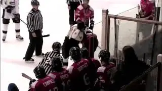 Jason Kostadine vs Phil Hill EIHL fight 15-11-08
