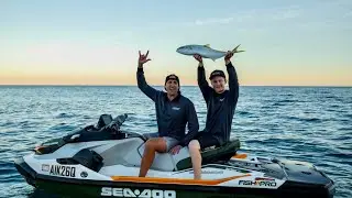SEA-DOO FISHPRO / JETSKI FISHING - KINGFISH, GOLDEN TREVALLY, MULLOWAY & BUST OFFS (SCF Australia)