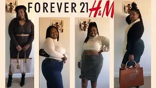 PLUS SIZE try-on haul: H&M and FOREVER 21+ fall basics 2021 | Reyona's Room.