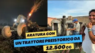 Gara di aratura con monocilindrico da 12500cc del 1950