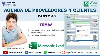 Agenda de Proveedores y Clientes VBA Excel (Macros) - Parte 06 