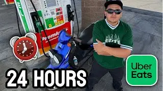 24 hour Uber Eats challenge(Delivering for 24 hours straight)