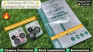 Realme 15 Pro Camera Lens Protector & Back Lamination Accessories