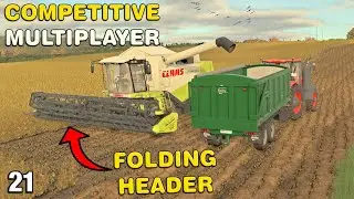 WAS THIS FOLDING COMBINE HEADER UPGRADE WORTH $60K? Competitive Multiplayer Ladyhill FS25 Ep21