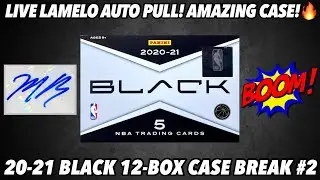 LIVE LAMELO AUTO PULL!🤯 AMAZING CASE! | 2020-21 Panini Black Basketball Hobby 12-Box Case Break #2