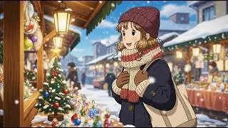 A Warm Winter Day in the English Countryside, Discovering Christmas Market | A Ghibli Style Video