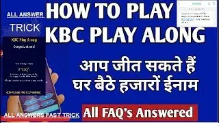 How to win all day in sony liv kbc play along? All question answer tricks