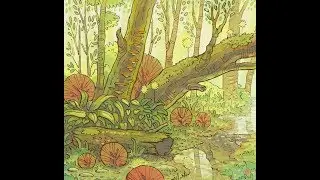 Forest painting time-lapse