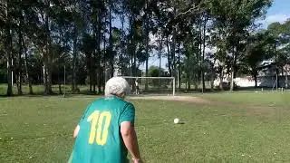 JORGE BRASIL, TAKING A FREE KICK, GREAT GOAL.