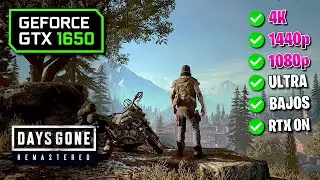 ✅ GTX 1650 ✅ Days Gone Remastered ✅ 4K - 1440p - 1080p 🔴 Bajos, Medios, Altos, Ultra 🔴