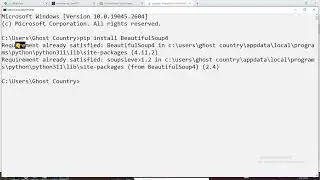 modulenotfounderror: no module named bs4? |Cyber Wings