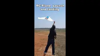 RC plane take off and Landing #shorts #ftspear #rcplane #rcwing #TeluguRcHobbyZone