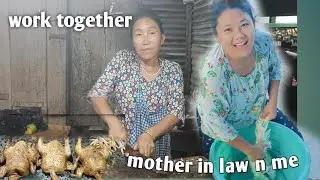 local chicken vlog//mother in law n me// work n i cook