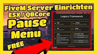 FiveM ESX Modern Pause Menu | FREE ESX - QB