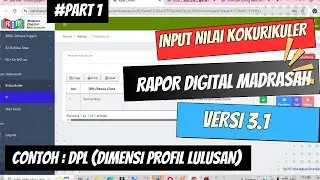 Cara mudah input NILAI KOKURIKULER di RDM versi terbaru (Contoh dengan menggunakan elemen DPL)